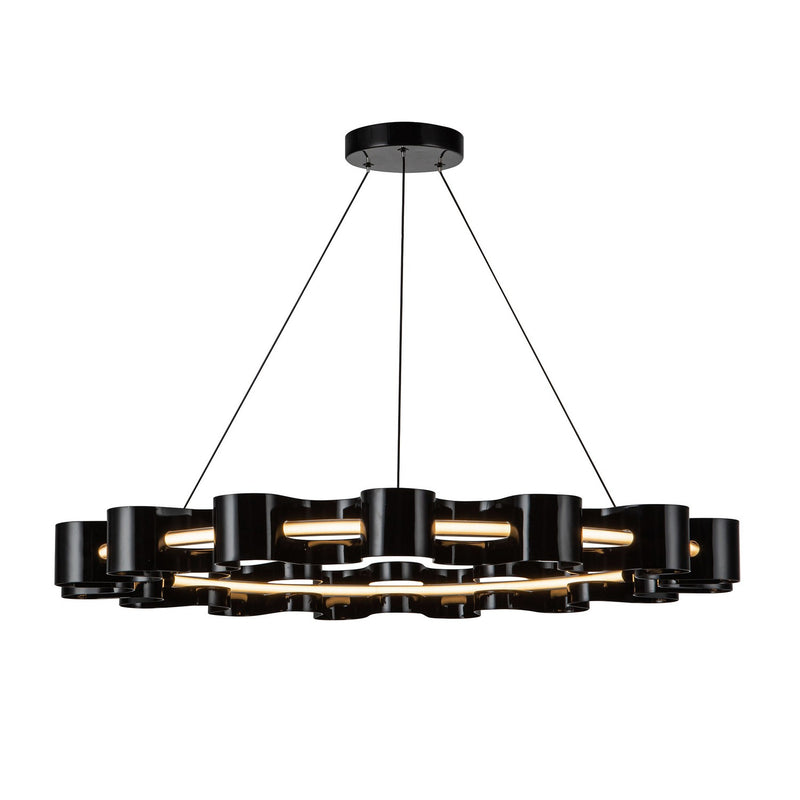 LED Chandelier<br /><span style="color:#4AB0CE;">Entrega: 0-1 semanas en USA</span><br /><span style="color:#4AB0CE;font-size:60%;">PREGUNTE POR ENTREGA EN PANAMA</span><br />Collection: Nami<br />Finish: Gloss Black