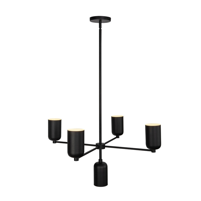 Five Light Chandelier<br /><span style="color:#4AB0CE;">Entrega: 4-10 dias en USA</span><br /><span style="color:#4AB0CE;font-size:60%;">PREGUNTE POR ENTREGA EN PANAMA</span><br />Collection: Nola<br />Finish: Black