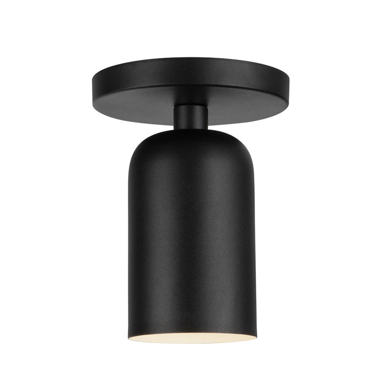 One Light Semi-Flush Mount<br /><span style="color:#4AB0CE;">Entrega: 1-2 semanas en USA</span><br /><span style="color:#4AB0CE;font-size:60%;">PREGUNTE POR ENTREGA EN PANAMA</span><br />Collection: Nola<br />Finish: Black