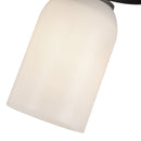 Kuzco Lighting - SF57704-BK/GO - One Light Semi-Flush Mount - Nola - Black/Glossy Opal Glass