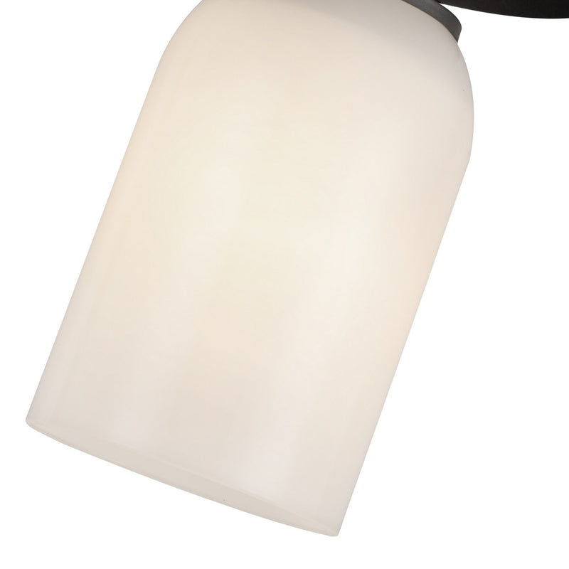 Kuzco Lighting - SF57704-BK/GO - One Light Semi-Flush Mount - Nola - Black/Glossy Opal Glass