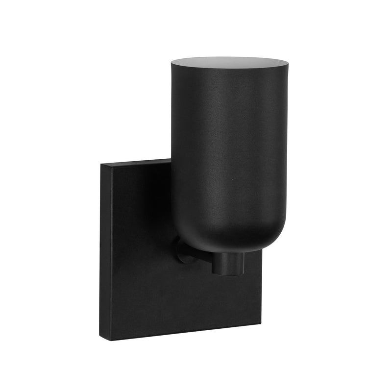 One Light Wall Sconce<br /><span style="color:#4AB0CE;">Entrega: 4-10 dias en USA</span><br /><span style="color:#4AB0CE;font-size:60%;">PREGUNTE POR ENTREGA EN PANAMA</span><br />Collection: Nola<br />Finish: Black
