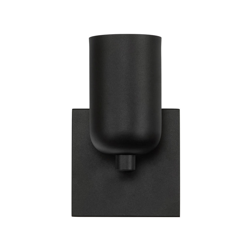 One Light Wall Sconce<br /><span style="color:#4AB0CE;">Entrega: 4-10 dias en USA</span><br /><span style="color:#4AB0CE;font-size:60%;">PREGUNTE POR ENTREGA EN PANAMA</span><br />Collection: Nola<br />Finish: Black