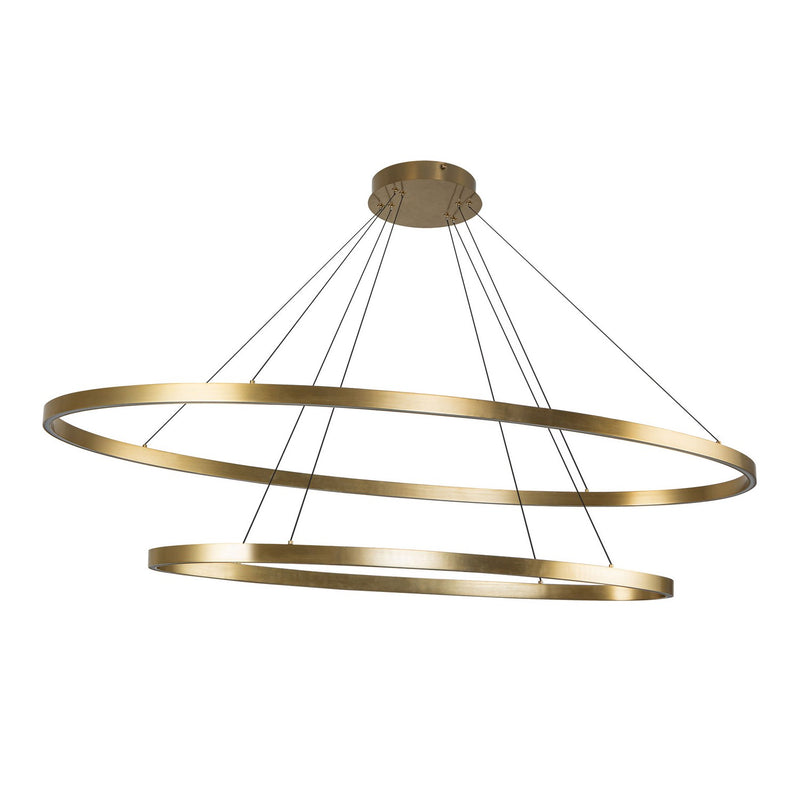 LED Chandelier<br /><span style="color:#4AB0CE;">Entrega: 4-10 dias en USA</span><br /><span style="color:#4AB0CE;font-size:60%;">PREGUNTE POR ENTREGA EN PANAMA</span><br />Collection: Ovale<br />Finish: Brushed Gold