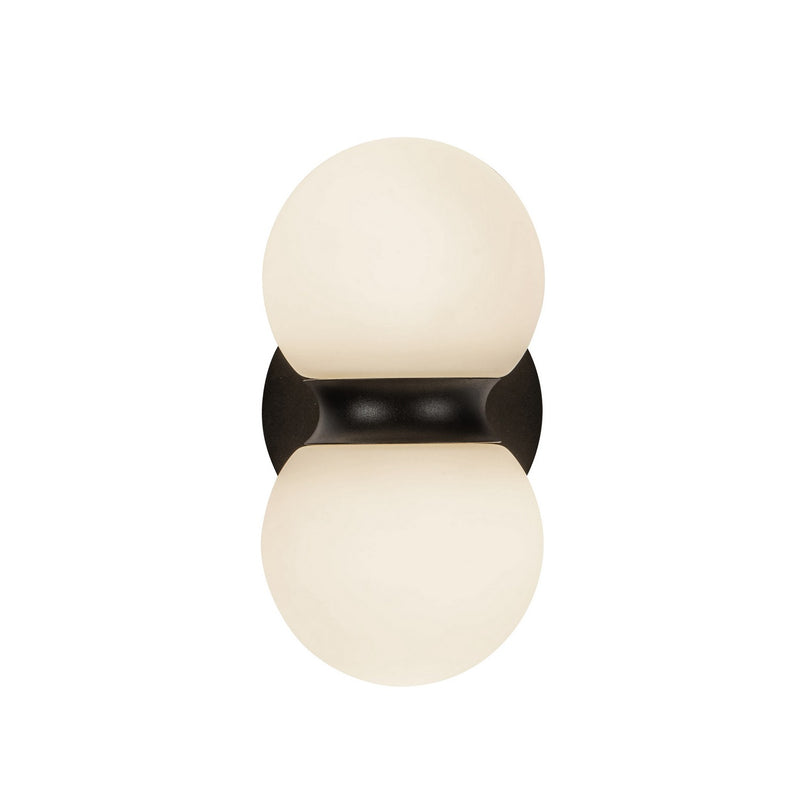 LED Exterior Wall Mount<br /><span style="color:#4AB0CE;">Entrega: 1-2 semanas en USA</span><br /><span style="color:#4AB0CE;font-size:60%;">PREGUNTE POR ENTREGA EN PANAMA</span><br />Collection: Peri<br />Finish: Black/Opal Glass