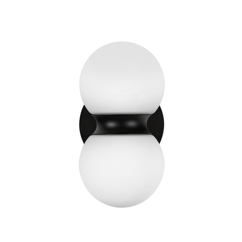 LED Exterior Wall Mount<br /><span style="color:#4AB0CE;">Entrega: 4-10 dias en USA</span><br /><span style="color:#4AB0CE;font-size:60%;">PREGUNTE POR ENTREGA EN PANAMA</span><br />Collection: Peri<br />Finish: Black/Opal Glass