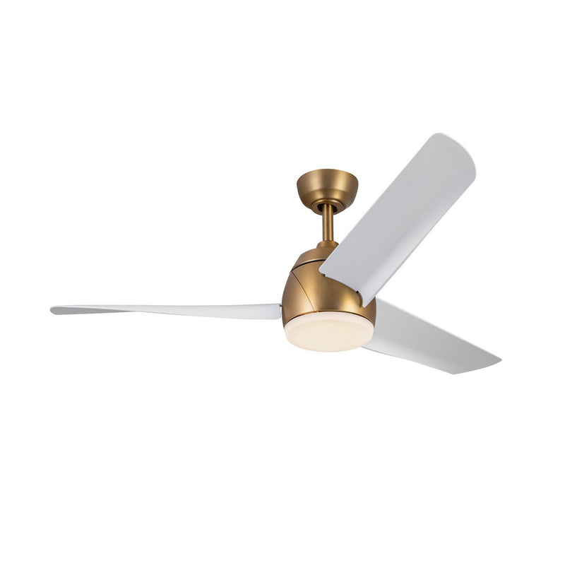 54"Ceiling Fan<br /><span style="color:#4AB0CE;">Entrega: 4-10 dias en USA</span><br /><span style="color:#4AB0CE;font-size:60%;">PREGUNTE POR ENTREGA EN PANAMA</span><br />Collection: Thalia<br />Finish: Brushed Gold/Matte White