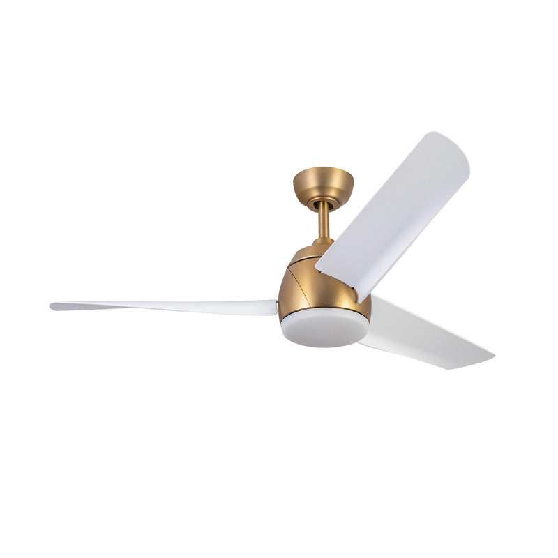 54"Ceiling Fan<br /><span style="color:#4AB0CE;">Entrega: 4-10 dias en USA</span><br /><span style="color:#4AB0CE;font-size:60%;">PREGUNTE POR ENTREGA EN PANAMA</span><br />Collection: Thalia<br />Finish: Brushed Gold/Matte White