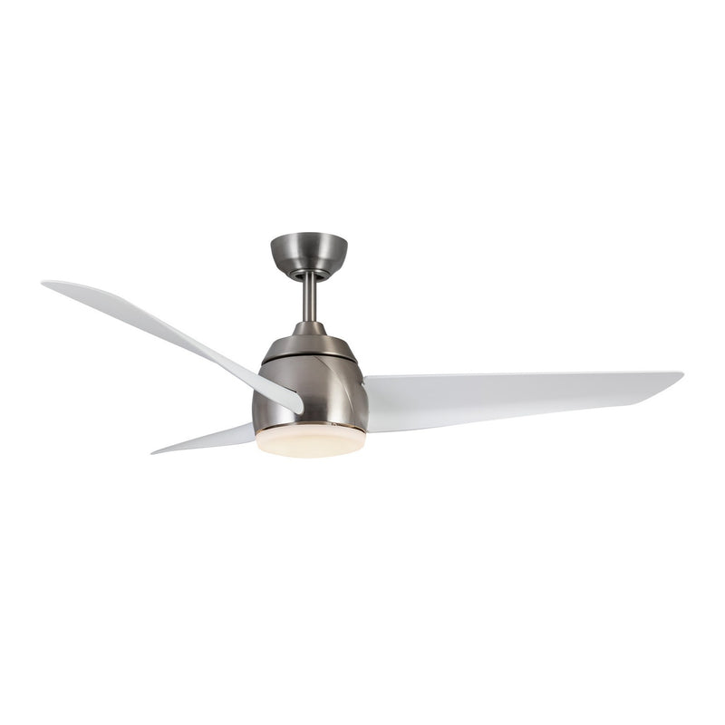 54"Ceiling Fan<br /><span style="color:#4AB0CE;">Entrega: 4-10 dias en USA</span><br /><span style="color:#4AB0CE;font-size:60%;">PREGUNTE POR ENTREGA EN PANAMA</span><br />Collection: Thalia<br />Finish: Brushed Nickel/Matte White