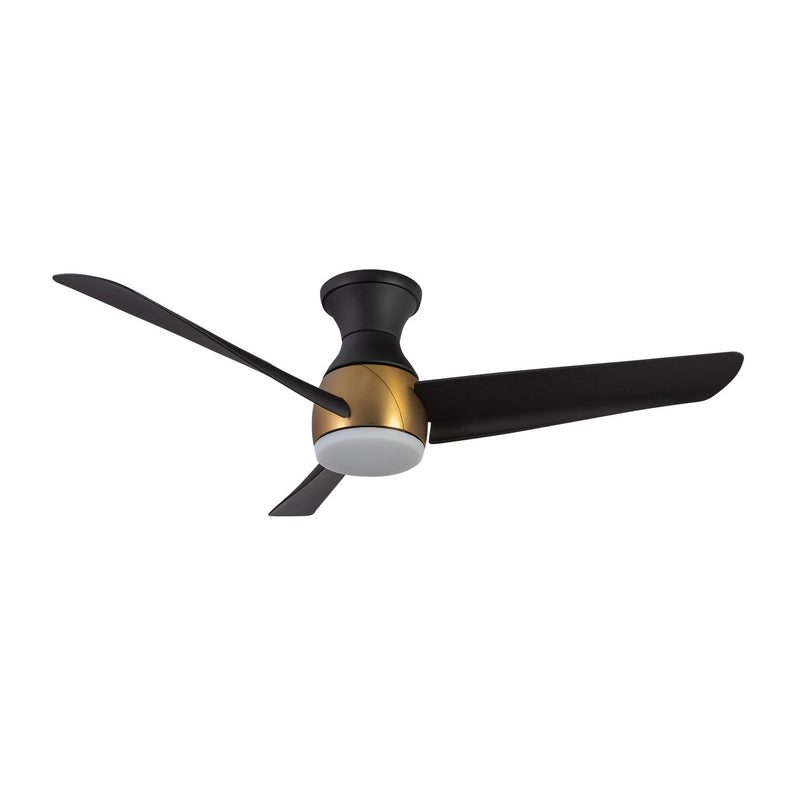 54"Hugger Fan<br /><span style="color:#4AB0CE;">Entrega: 4-10 dias en USA</span><br /><span style="color:#4AB0CE;font-size:60%;">PREGUNTE POR ENTREGA EN PANAMA</span><br />Collection: Thalia<br />Finish: Brushed Gold/Matte Black