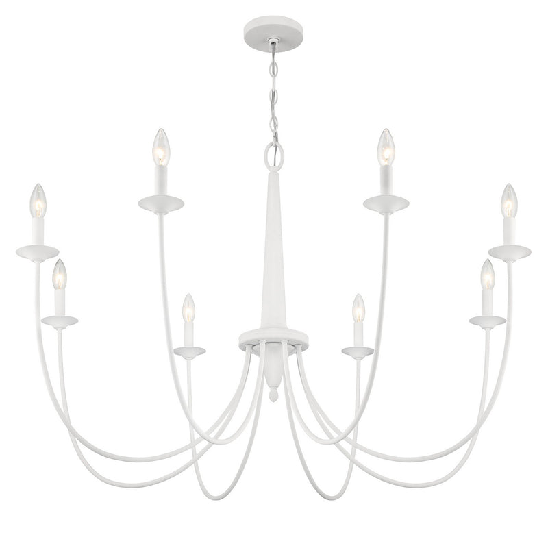 Eight Light Chandelier<br /><span style="color:#4AB0CE;">Entrega: 4-10 dias en USA</span><br /><span style="color:#4AB0CE;font-size:60%;">PREGUNTE POR ENTREGA EN PANAMA</span><br />Collection: Stonecrest<br />Finish: Bisque White