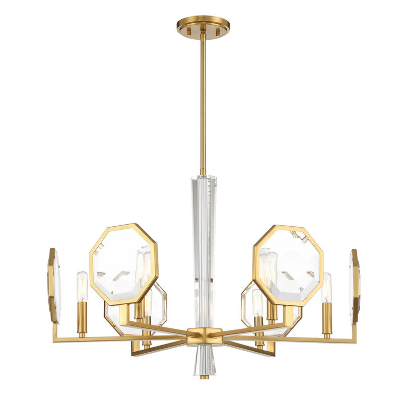 Six Light Chandelier<br /><span style="color:#4AB0CE;">Entrega: 4-10 dias en USA</span><br /><span style="color:#4AB0CE;font-size:60%;">PREGUNTE POR ENTREGA EN PANAMA</span><br />Collection: Leighton<br />Finish: Warm Brass