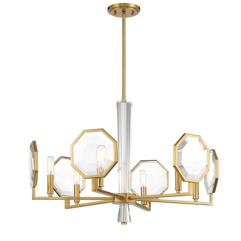 Six Light Chandelier<br /><span style="color:#4AB0CE;">Entrega: 4-10 dias en USA</span><br /><span style="color:#4AB0CE;font-size:60%;">PREGUNTE POR ENTREGA EN PANAMA</span><br />Collection: Leighton<br />Finish: Warm Brass