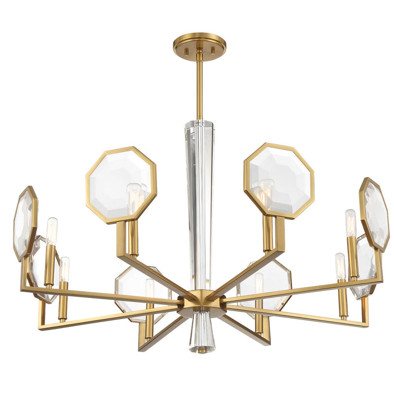 Eight Light Chandelier<br /><span style="color:#4AB0CE;">Entrega: 4-10 dias en USA</span><br /><span style="color:#4AB0CE;font-size:60%;">PREGUNTE POR ENTREGA EN PANAMA</span><br />Collection: Leighton<br />Finish: Warm Brass