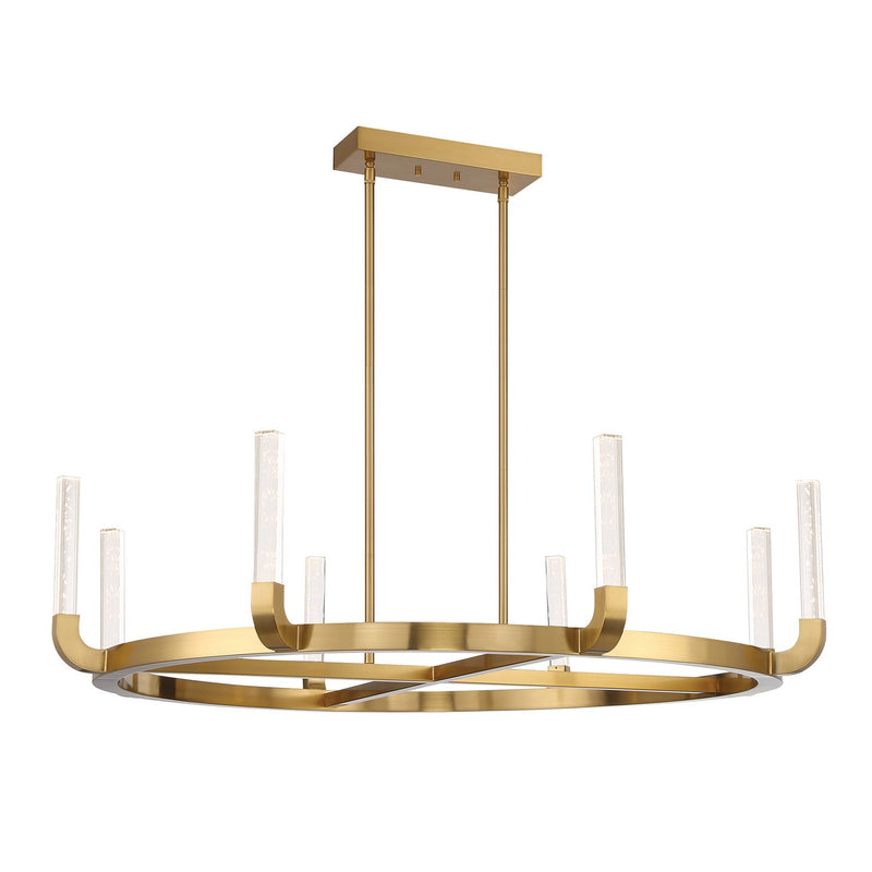 LED Chandelier<br /><span style="color:#4AB0CE;">Entrega: 4-10 dias en USA</span><br /><span style="color:#4AB0CE;font-size:60%;">PREGUNTE POR ENTREGA EN PANAMA</span><br />Collection: Del Mar<br />Finish: Warm Brass