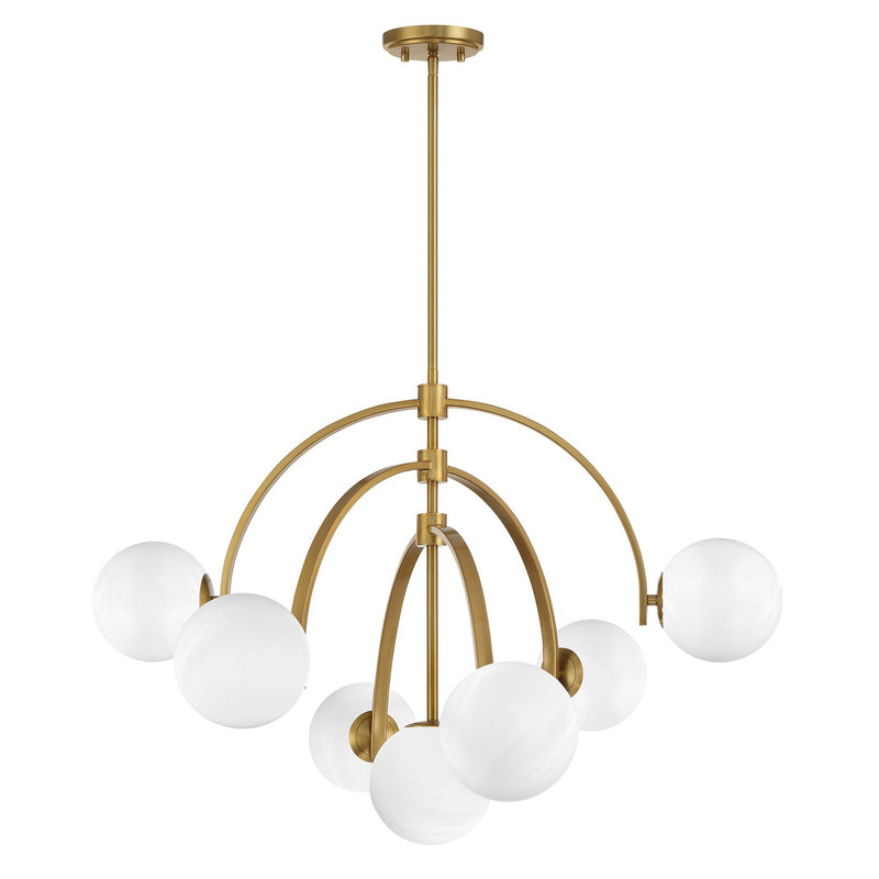 Seven Light Chandelier<br /><span style="color:#4AB0CE;">Entrega: 4-10 dias en USA</span><br /><span style="color:#4AB0CE;font-size:60%;">PREGUNTE POR ENTREGA EN PANAMA</span><br />Collection: Marias<br />Finish: Warm Brass