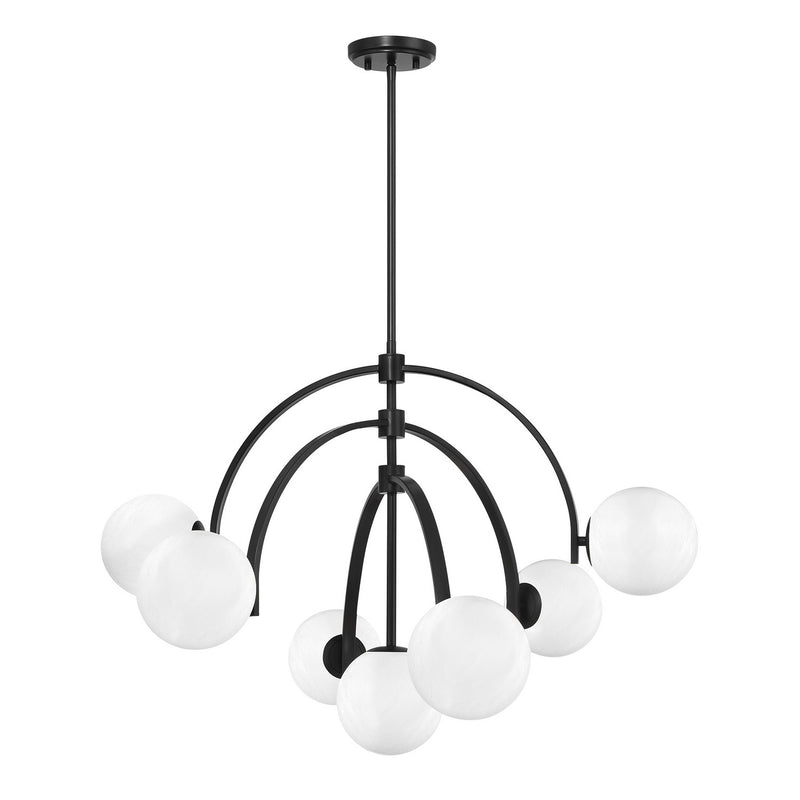 Seven Light Chandelier<br /><span style="color:#4AB0CE;">Entrega: 4-10 dias en USA</span><br /><span style="color:#4AB0CE;font-size:60%;">PREGUNTE POR ENTREGA EN PANAMA</span><br />Collection: Marias<br />Finish: Matte Black