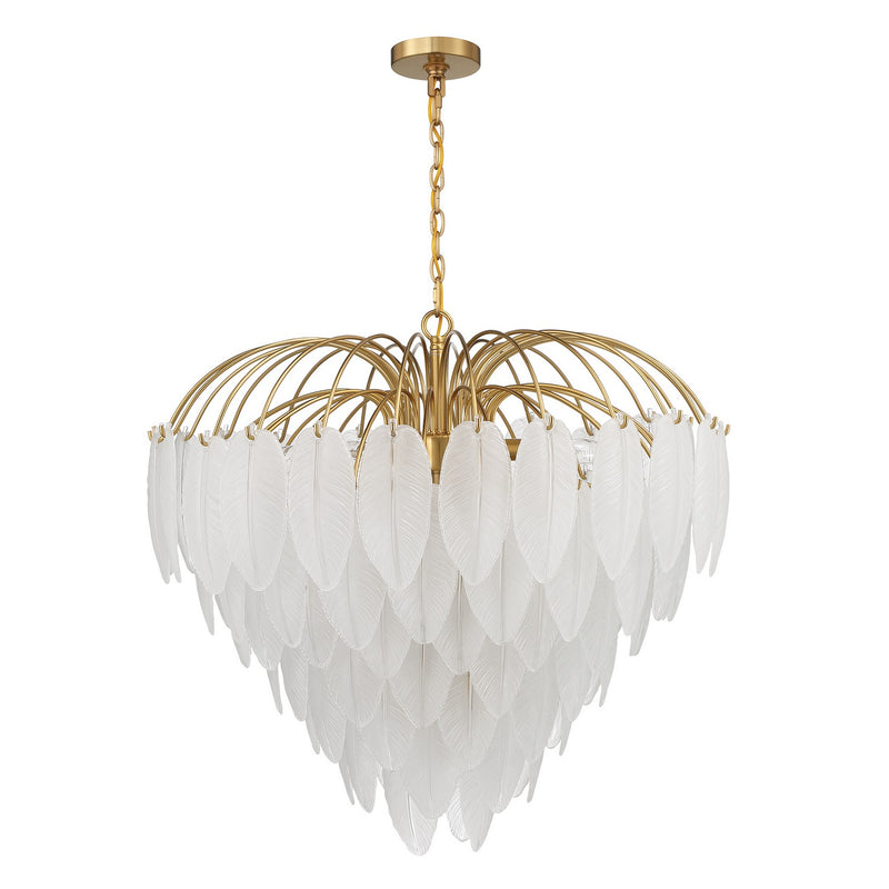 Nine Light Chandelier<br /><span style="color:#4AB0CE;">Entrega: 3-4 semanas en USA</span><br /><span style="color:#4AB0CE;font-size:60%;">PREGUNTE POR ENTREGA EN PANAMA</span><br />Collection: Boa<br />Finish: Warm Brass
