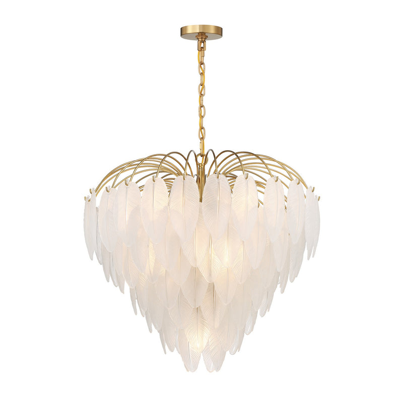 Nine Light Chandelier<br /><span style="color:#4AB0CE;">Entrega: 3-4 semanas en USA</span><br /><span style="color:#4AB0CE;font-size:60%;">PREGUNTE POR ENTREGA EN PANAMA</span><br />Collection: Boa<br />Finish: Warm Brass