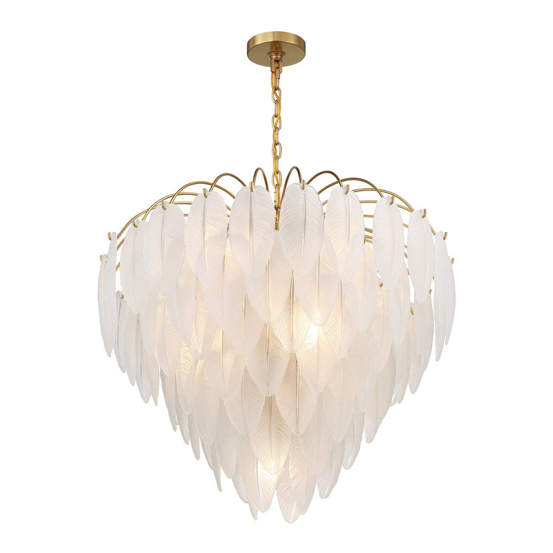 Nine Light Chandelier<br /><span style="color:#4AB0CE;">Entrega: 3-4 semanas en USA</span><br /><span style="color:#4AB0CE;font-size:60%;">PREGUNTE POR ENTREGA EN PANAMA</span><br />Collection: Boa<br />Finish: Warm Brass