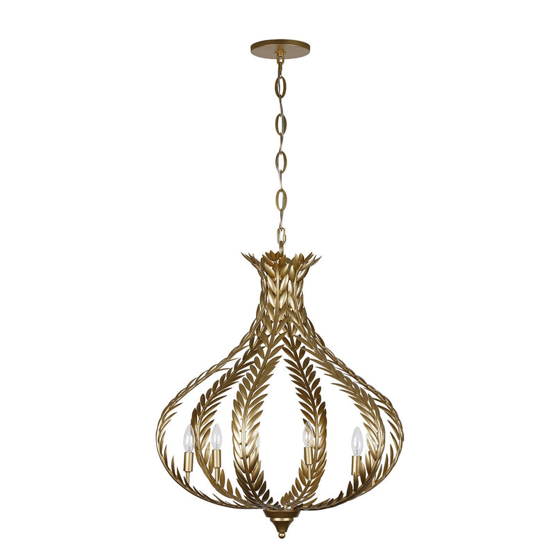 Six Light Chandelier<br /><span style="color:#4AB0CE;">Entrega: 4-10 dias en USA</span><br /><span style="color:#4AB0CE;font-size:60%;">PREGUNTE POR ENTREGA EN PANAMA</span><br />Collection: Atlas<br />Finish: Grecian Gold