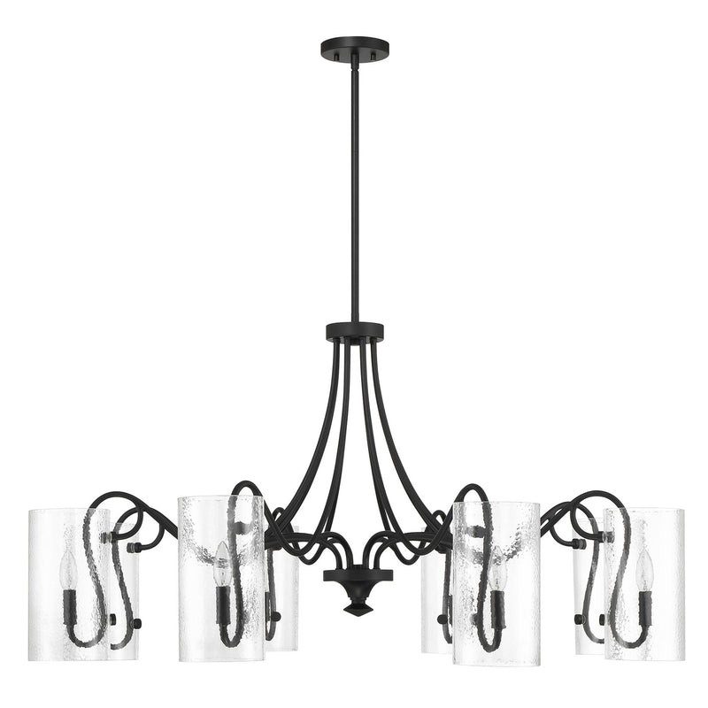 Eight Light Chandelier<br /><span style="color:#4AB0CE;">Entrega: 4-10 dias en USA</span><br /><span style="color:#4AB0CE;font-size:60%;">PREGUNTE POR ENTREGA EN PANAMA</span><br />Collection: Calgary<br />Finish: Matte Black