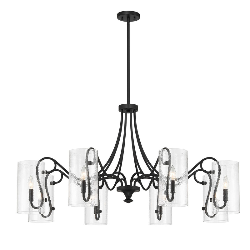 Eight Light Chandelier<br /><span style="color:#4AB0CE;">Entrega: 4-10 dias en USA</span><br /><span style="color:#4AB0CE;font-size:60%;">PREGUNTE POR ENTREGA EN PANAMA</span><br />Collection: Calgary<br />Finish: Matte Black