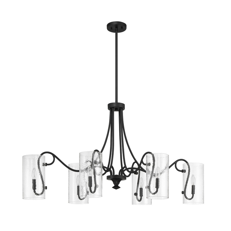 Six Light Chandelier<br /><span style="color:#4AB0CE;">Entrega: 4-10 dias en USA</span><br /><span style="color:#4AB0CE;font-size:60%;">PREGUNTE POR ENTREGA EN PANAMA</span><br />Collection: Calgary<br />Finish: Matte Black