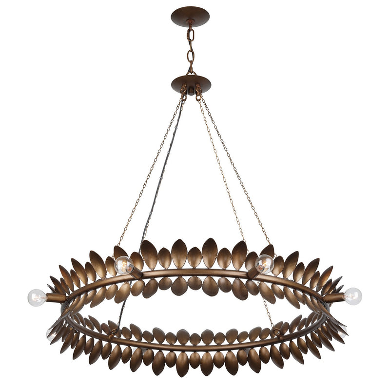 Eight Light Chandelier<br /><span style="color:#4AB0CE;">Entrega: 4-10 dias en USA</span><br /><span style="color:#4AB0CE;font-size:60%;">PREGUNTE POR ENTREGA EN PANAMA</span><br />Collection: Heiress<br />Finish: Patinated Bronze