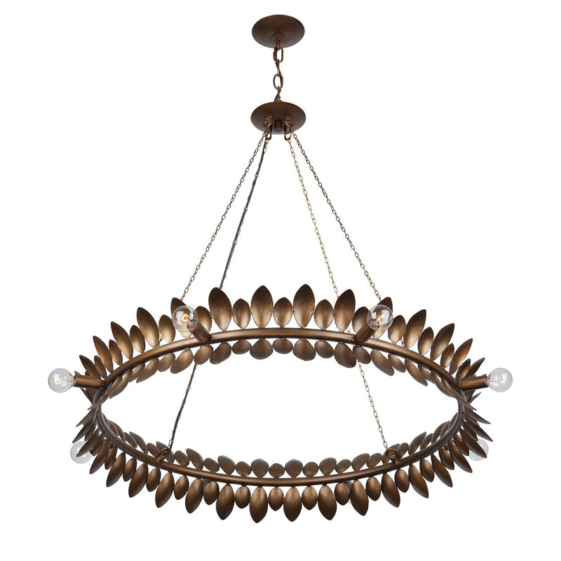 Eight Light Chandelier<br /><span style="color:#4AB0CE;">Entrega: 4-10 dias en USA</span><br /><span style="color:#4AB0CE;font-size:60%;">PREGUNTE POR ENTREGA EN PANAMA</span><br />Collection: Heiress<br />Finish: Patinated Bronze