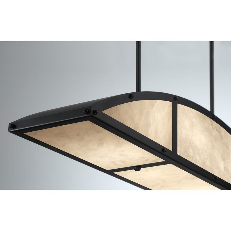 Savoy House - 1-6219-4-89 - Four Light Linear Chandelier - Legacy - Matte Black