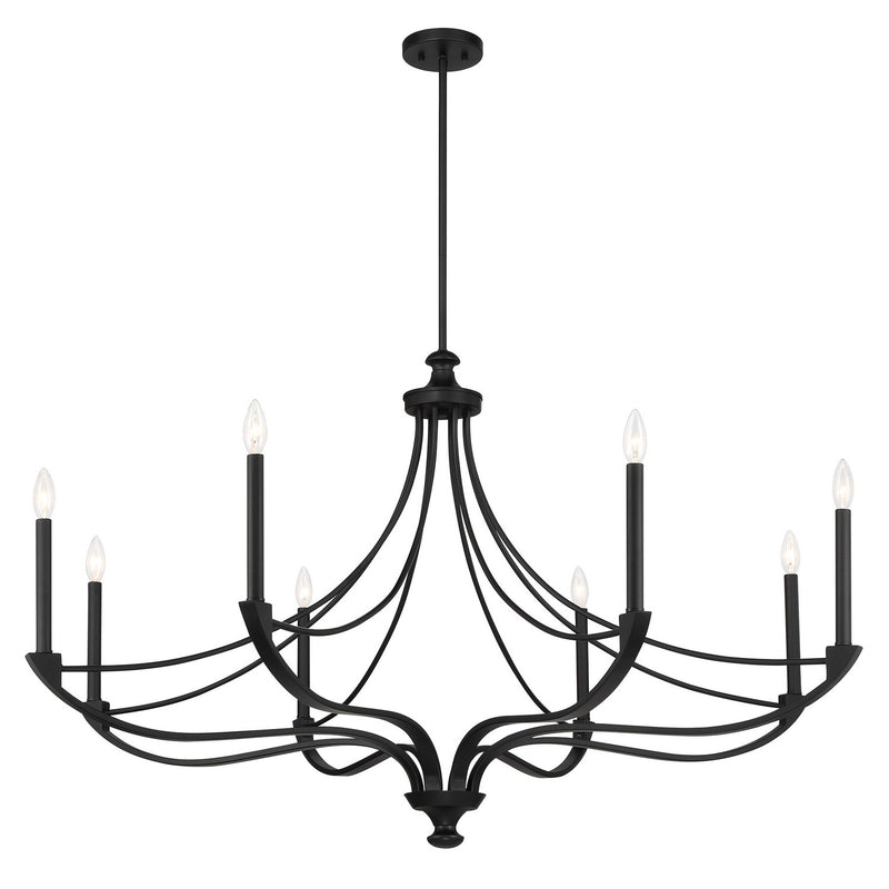 Eight Light Chandelier<br /><span style="color:#4AB0CE;">Entrega: 4-10 dias en USA</span><br /><span style="color:#4AB0CE;font-size:60%;">PREGUNTE POR ENTREGA EN PANAMA</span><br />Collection: Preserve<br />Finish: Matte Black