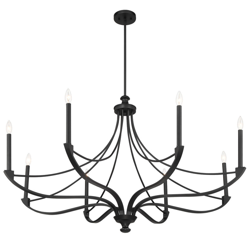 Eight Light Chandelier<br /><span style="color:#4AB0CE;">Entrega: 4-10 dias en USA</span><br /><span style="color:#4AB0CE;font-size:60%;">PREGUNTE POR ENTREGA EN PANAMA</span><br />Collection: Preserve<br />Finish: Matte Black