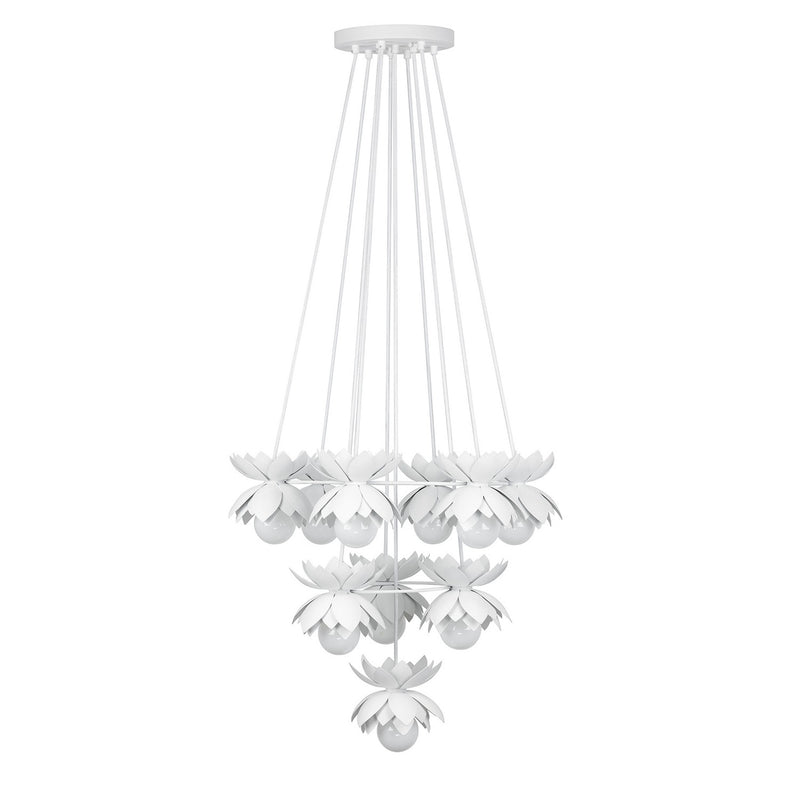 Ten Light Chandelier<br /><span style="color:#4AB0CE;">Entrega: 4-10 dias en USA</span><br /><span style="color:#4AB0CE;font-size:60%;">PREGUNTE POR ENTREGA EN PANAMA</span><br />Collection: Pacha<br />Finish: White Cashmere