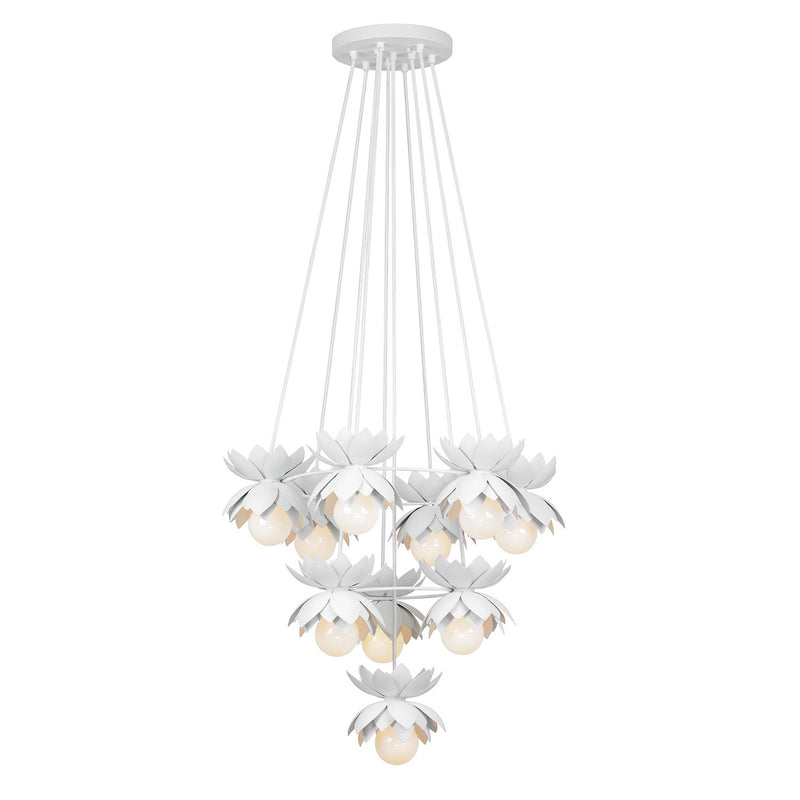 Ten Light Chandelier<br /><span style="color:#4AB0CE;">Entrega: 4-10 dias en USA</span><br /><span style="color:#4AB0CE;font-size:60%;">PREGUNTE POR ENTREGA EN PANAMA</span><br />Collection: Pacha<br />Finish: White Cashmere