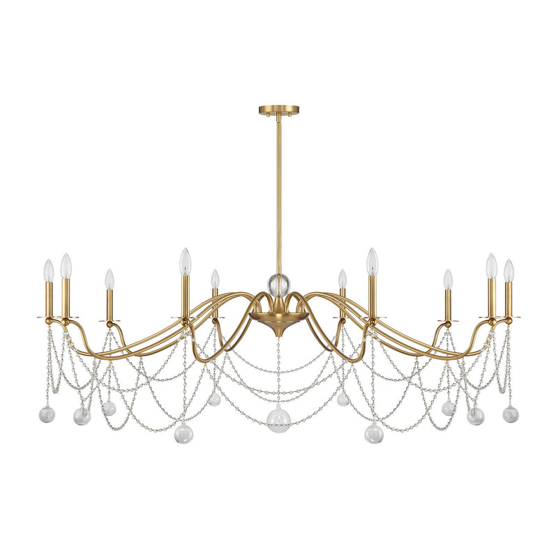 Ten Light Chandelier<br /><span style="color:#4AB0CE;">Entrega: 4-10 dias en USA</span><br /><span style="color:#4AB0CE;font-size:60%;">PREGUNTE POR ENTREGA EN PANAMA</span><br />Collection: Mariposa<br />Finish: Warm Brass