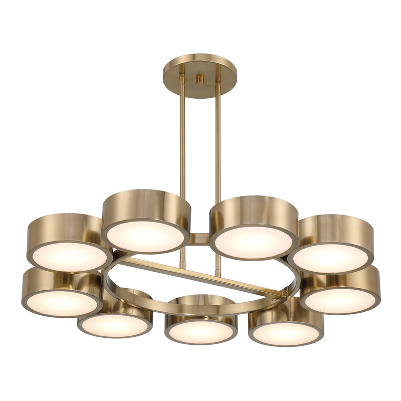 LED Chandelier<br /><span style="color:#4AB0CE;">Entrega: 4-10 dias en USA</span><br /><span style="color:#4AB0CE;font-size:60%;">PREGUNTE POR ENTREGA EN PANAMA</span><br />Collection: Talamanca<br />Finish: Noble Brass