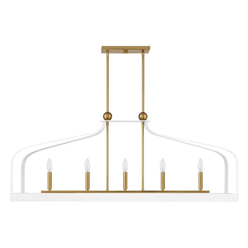 Five Light Linear Chandelier<br /><span style="color: