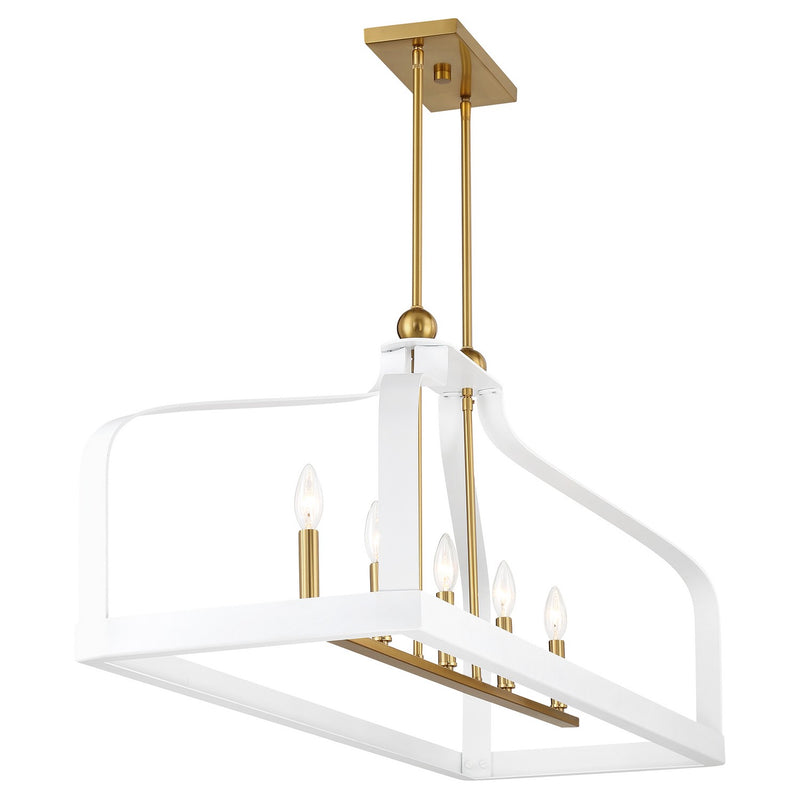 Five Light Linear Chandelier<br /><span style="color: