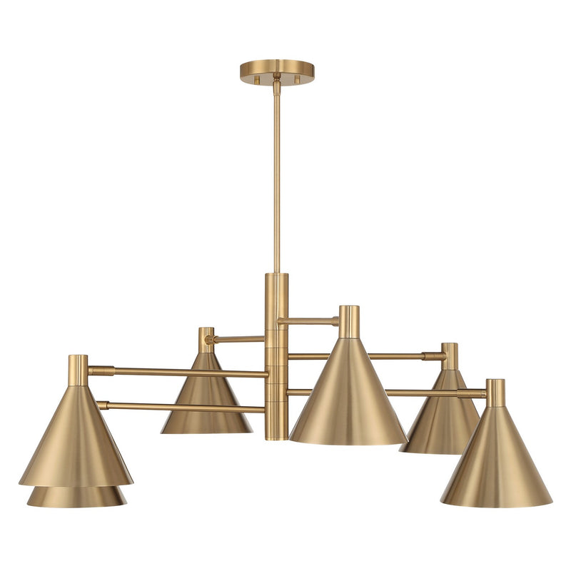 Six Light Chandelier<br /><span style="color:#4AB0CE;">Entrega: 4-10 dias en USA</span><br /><span style="color:#4AB0CE;font-size:60%;">PREGUNTE POR ENTREGA EN PANAMA</span><br />Collection: Pharos<br />Finish: Noble Brass