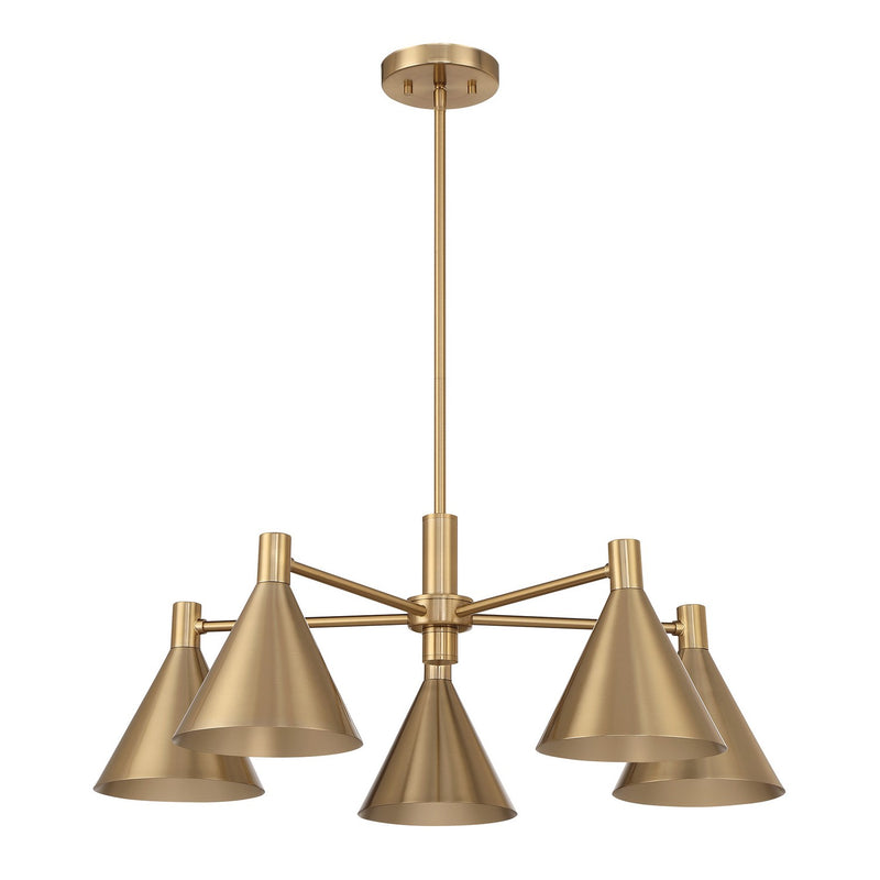 Five Light Chandelier<br /><span style="color:#4AB0CE;">Entrega: 4-10 dias en USA</span><br /><span style="color:#4AB0CE;font-size:60%;">PREGUNTE POR ENTREGA EN PANAMA</span><br />Collection: Pharos<br />Finish: Noble Brass