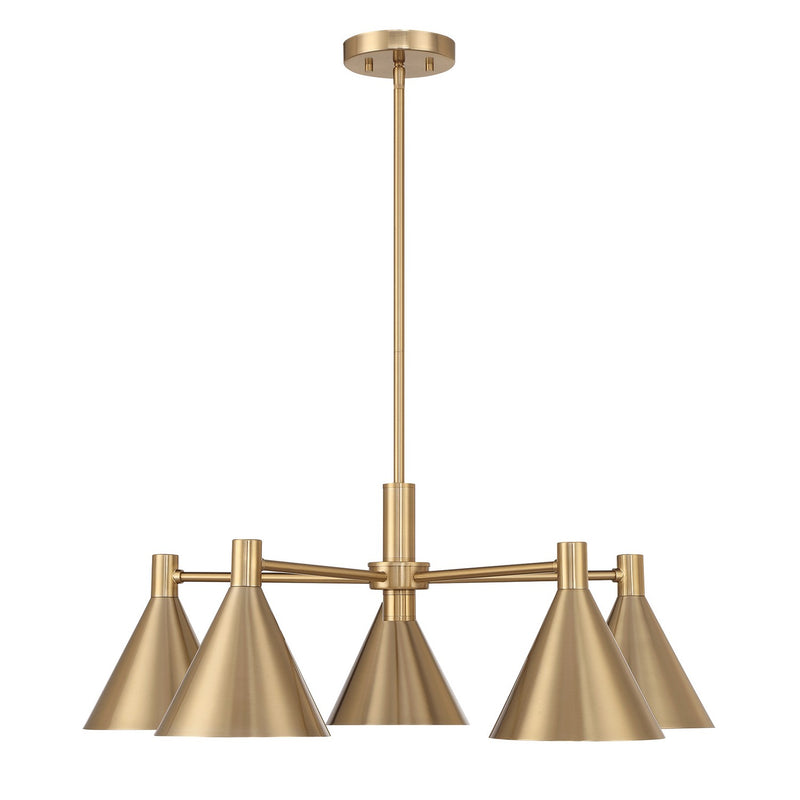 Five Light Chandelier<br /><span style="color:#4AB0CE;">Entrega: 4-10 dias en USA</span><br /><span style="color:#4AB0CE;font-size:60%;">PREGUNTE POR ENTREGA EN PANAMA</span><br />Collection: Pharos<br />Finish: Noble Brass