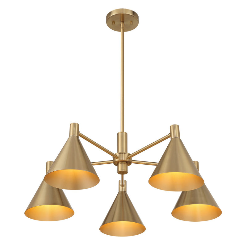 Five Light Chandelier<br /><span style="color:#4AB0CE;">Entrega: 4-10 dias en USA</span><br /><span style="color:#4AB0CE;font-size:60%;">PREGUNTE POR ENTREGA EN PANAMA</span><br />Collection: Pharos<br />Finish: Noble Brass