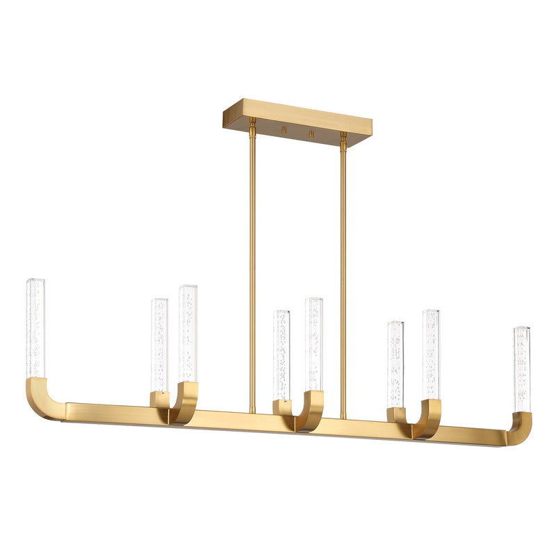 LED Linear Chandelier<br /><span style="color:#4AB0CE;">Entrega: 4-10 dias en USA</span><br /><span style="color:#4AB0CE;font-size:60%;">PREGUNTE POR ENTREGA EN PANAMA</span><br />Collection: Del Mar<br />Finish: Warm Brass