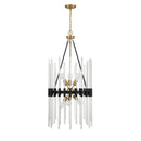 Six Light Pendant<br /><span style="color:#4AB0CE;">Entrega: 4-10 dias en USA</span><br /><span style="color:#4AB0CE;font-size:60%;">PREGUNTE POR ENTREGA EN PANAMA</span><br />Collection: Santiago<br />Finish: Matte Black with Warm Brass Accents