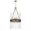 Six Light Pendant<br /><span style="color:#4AB0CE;">Entrega: 4-10 dias en USA</span><br /><span style="color:#4AB0CE;font-size:60%;">PREGUNTE POR ENTREGA EN PANAMA</span><br />Collection: Santiago<br />Finish: Matte Black with Warm Brass Accents