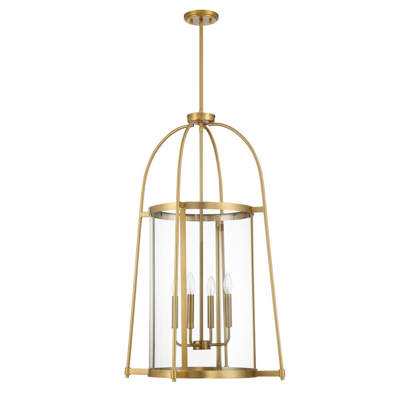 Four Light Pendant<br /><span style="color:#4AB0CE;">Entrega: 4-10 dias en USA</span><br /><span style="color:#4AB0CE;font-size:60%;">PREGUNTE POR ENTREGA EN PANAMA</span><br />Collection: Rosedale<br />Finish: Warm Brass