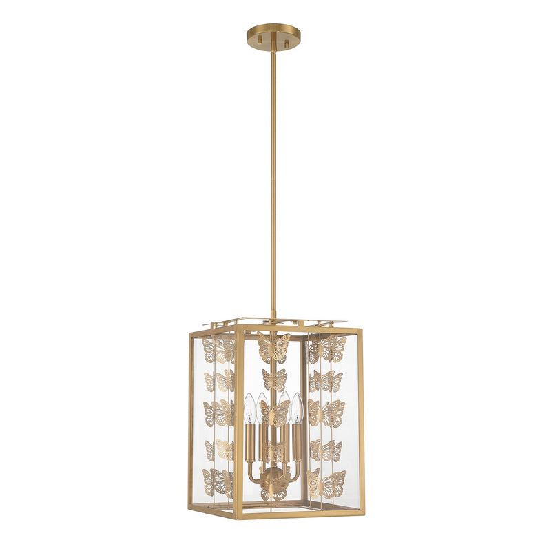 Four Light Pendant<br /><span style="color:#4AB0CE;">Entrega: 4-10 dias en USA</span><br /><span style="color:#4AB0CE;font-size:60%;">PREGUNTE POR ENTREGA EN PANAMA</span><br />Collection: Birch<br />Finish: Warm Brass