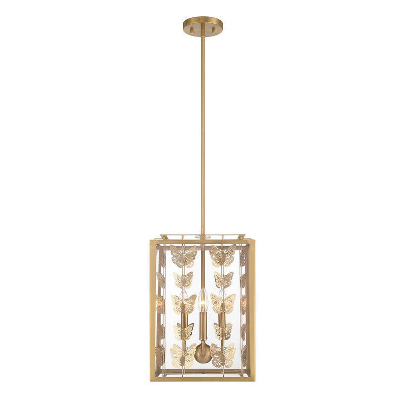 Four Light Pendant<br /><span style="color:#4AB0CE;">Entrega: 4-10 dias en USA</span><br /><span style="color:#4AB0CE;font-size:60%;">PREGUNTE POR ENTREGA EN PANAMA</span><br />Collection: Birch<br />Finish: Warm Brass