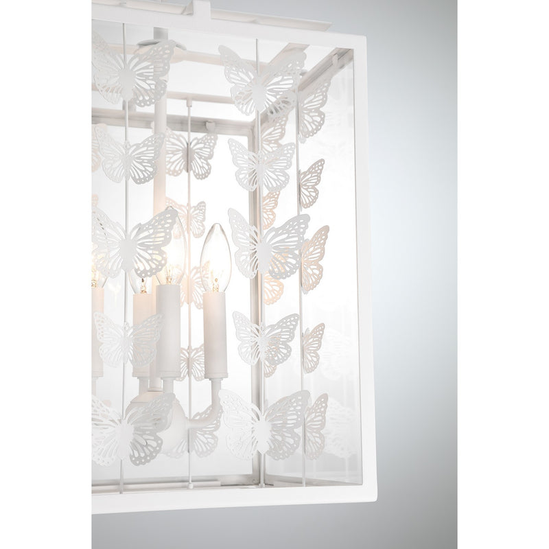 Savoy House - 3-4197-4-83 - Four Light Pendant - Birch - Bisque White